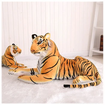 Śliczne prawdziwe życie pluszowy tygrys lalki zabawki Kawaii modne zabawki dla dzieci zwierzęta tygrys lalki rzeczy pluszowe sofy, ozdoby miękkie lalki