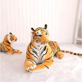 Śliczne prawdziwe życie pluszowy tygrys lalki zabawki Kawaii modne zabawki dla dzieci zwierzęta tygrys lalki rzeczy pluszowe sofy, ozdoby miękkie lalki