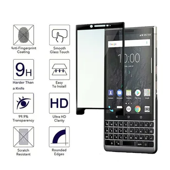 Dla Blackberry Key2 BBF100 0.3 mm 2.5 D, 3D zakrzywione pełna pokrywa 9H hartowane szkło screen protector dla KEY TWO 3d Full Coverage Film