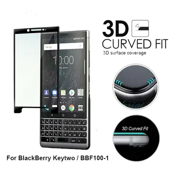 Dla Blackberry Key2 BBF100 0.3 mm 2.5 D, 3D zakrzywione pełna pokrywa 9H hartowane szkło screen protector dla KEY TWO 3d Full Coverage Film
