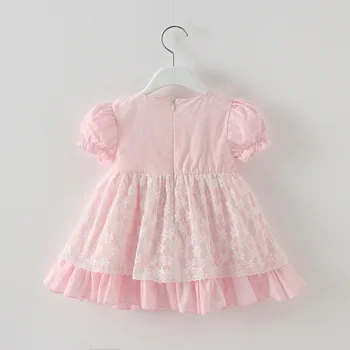 Dziewczyny sukienka Lolita cebula Księżniczka Dressses dla dzieci Urodziny Chrzest suknia mały butik sukienki Childen Hiszpania odzież