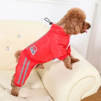 Psi zimowy bawełniany kombinezon odzież dla zwierząt domowych ciepła kurtka grubszy płaszcz odzież dla zwierząt domowych dla małych średnich psów buldog francuski pluszowy szczeniak