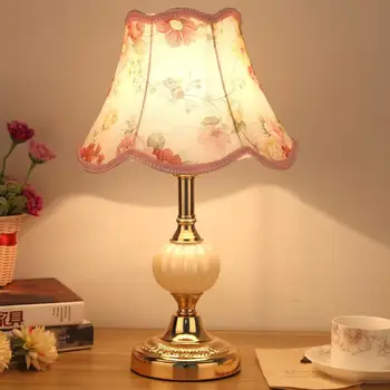12 stylów tkaniny lampa Nordic Nowoczesna sypialnia szafka lampa chromowane szkło ozdoby ciepłe lampy led lampy i oprawy