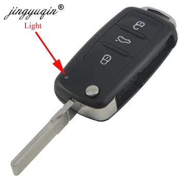 Jingyuqin 5K0 837 202 AD Remote Key for VW/VOLKSWAGEN 5K0837202AD Beetle/Caddy/Eos/Golf/Jetta/Polo/Scirocco/Tiguan/Touran/UP