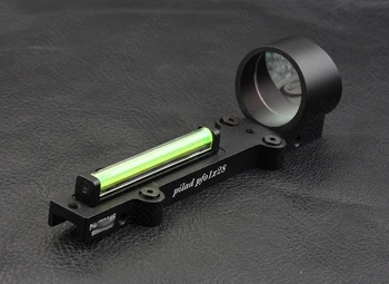 1x28 zielony światłowodowe Czerwony punktowy celownik celownik do Picatinny Rail adapter Fit Shotgun Rib Rail M4382 R6416