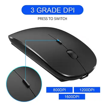 Ładowalna mysz mysz bezprzewodowa Bluetooth 4.0 myszka pecet ergonomiczne, myszy, USB, optyczny Mause Akumulator do laptopa