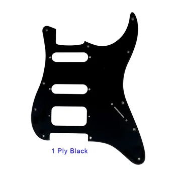 Pleroo Guitar Parts - For US Fd No knob Standard Strat 72' 11 Screw Hole St Humbcker Hss Guitar pickguard Standard Scratch Plate
