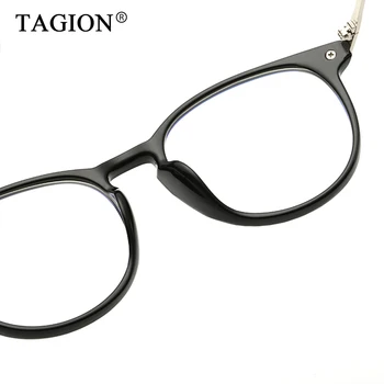 TAGION przezroczyste okulary do czytania kobiety rocznika komputerowe okulary anty niebieski promień jasny obiektyw moda Oculos 8616