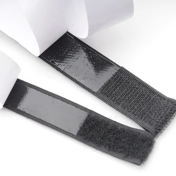 25Y Black White Hook and Loop Fastener Magic Tape Nylon Sticker Adhesive Hook LoopDisks Tape taśma do szycia z silnym klejem 16-100 mm