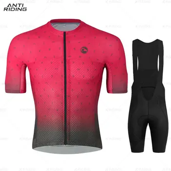 2020 nowy męski zestaw koszulki z krótkim rękawem jazda na Rowerze odzież Triathlon mocno Skinsuit MTB odzież rower mundury lato oddychająca