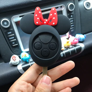 Smart 451 Fortwo 453 Fortwo Forfour Bow Knot Cute Car Key Case Shell Remote Fob Cover Key Protector Akcesoria Samochodowe