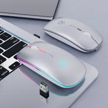 IMICE E-1300 mysz bezprzewodowa akumulator Bluetooth, podwójny tryb wyciszenia podświetlona mysz bezprzewodowa dla komputerów PC komputer laptop
