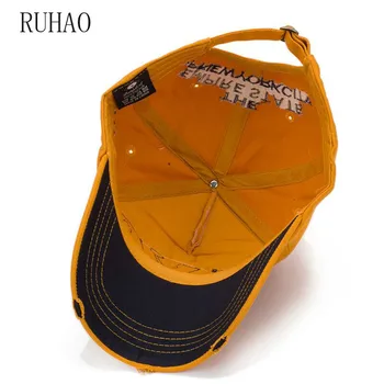 RUHAO marki New York bawełna czapka z daszkiem Mężczyźni Kobiety haft list Snapback Hat Casquette sporty Letnie USA hip-hop Cap Gorras