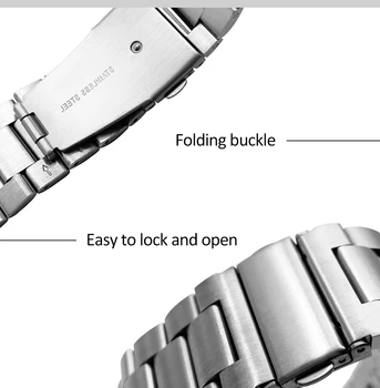 22 mm watchband ze stali nierdzewnej bransoletki zakrzywiony koniec zamiennik dla Seiko SKX007 SKX009 SKX011 DIY wymiana