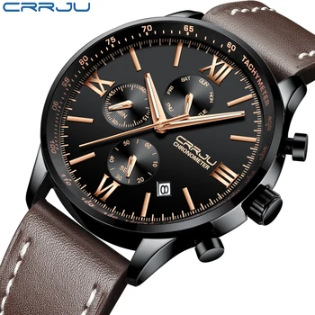 CRRJU 2019 męskie luksusowe markowe świecące zegarek sportowy wodoodporny zegarek kwarcowy kreatywne dorywczo mody zegarki Relogio
