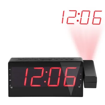 USB naładowany wielofunkcyjny projektor cyfrowy budzik led budzik z radiem FM wyświetlacz led budzik projekcyjny