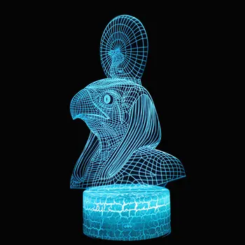 Eagle head pharaoh theme 3D Lamp LED night light 7 Color Change Touch Mood Lamp Świąteczny prezent Dropshippping