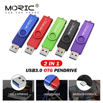 2 In1 usb 3.0 nowy Moric usb flash drive cel usb otg pendrive 16GB 32GB 64GB, 128GB 256GB pendrive USB stick U dysk Pen Drive