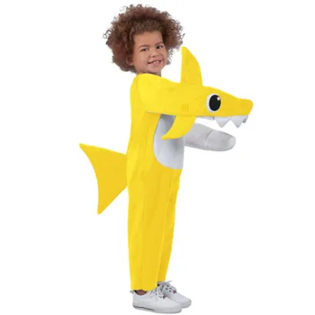 Child Kids Chompin' Shark Costume Cosplay for Boys Girls Halloween Purim Carnival Party Fantasia Dress up