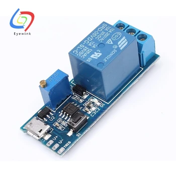 10 szt./lot 5V-30V Delay Timer Relay Module Trigger Delay Switch Micro USB Power Adjustable Relay Module