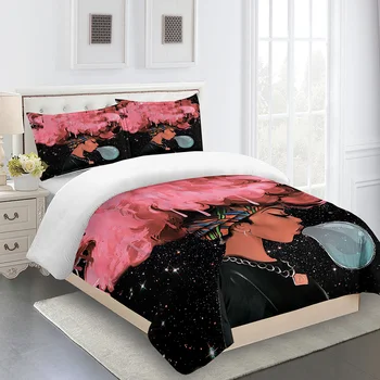 Pocieszyciel Zestawy Pościel King Queen Bed Kołdrę Twin Luxury Pillow Case Kids Full Size Home Textile Sweet Girls Modern Quality