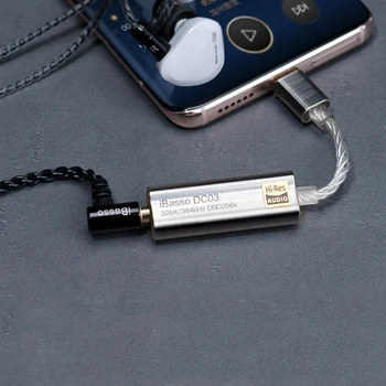 Type-C do 3,5 mm zasilacz wzmacniacza słuchawkowego dla iBasso DC03 USB DAC dla systemu Android PC ipad HiFi zatrudnia przejściówka