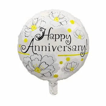 10szt 18 cali cały szczęśliwy rocznicę folia helem balony na Urodziny dekoracje ślubne dostawy nadmuchiwane powietrze globusy