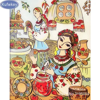 Naród ukraiński,szkło,kuchnia,obrazy,diamentowa haft pełny diament malarstwo Haft Krzyżem rhinestone mozaika dekoracje do domu