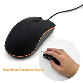 Optyczna przewodowa mysz matowa obudowa USB przewodowa mysz do komputera notebook NK-Shopping