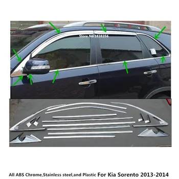 Nadwozie samochodu kij ze stali nierdzewnej, szkło okna dodatek słup średnia kolumna pasek wykończenie bluzy 16 szt. Dla Kia Sorento 2013