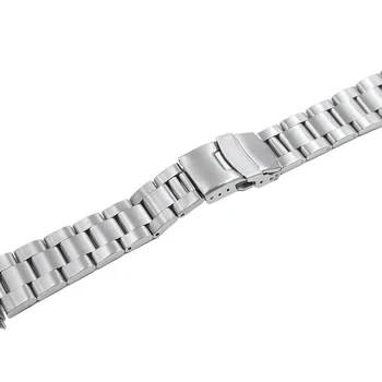 CARLYWET 20 22 mm matowy wydrążony zakrzywiony koniec stałe linki wymiana pasek do zegarków bransoletka podwójny push Zapięcie ostryga dla Seiko