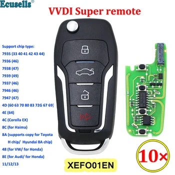 10 szt./lot Xhorse XEFO01EN VVDI Super Remote with XT27 XT27A66 Chip Work for VVDI2 /VVDI MINI Key Tool/VVDI Key Tool Max