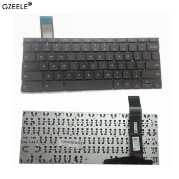 GZEELE NEW Black US Layout klawiatury laptopa Asus Chromebook C201 C201P C201PA C202 C202S C202SA bez ramki