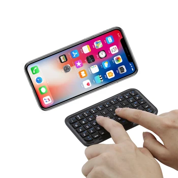 CHUYI Wireless Bluetooth 3.0 Mini Keyboard Portable 49 Keys Ultra Slim akumulator przenośna klawiatura klawiatura dla iPhone PC czarny