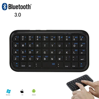 CHUYI Wireless Bluetooth 3.0 Mini Keyboard Portable 49 Keys Ultra Slim akumulator przenośna klawiatura klawiatura dla iPhone PC czarny