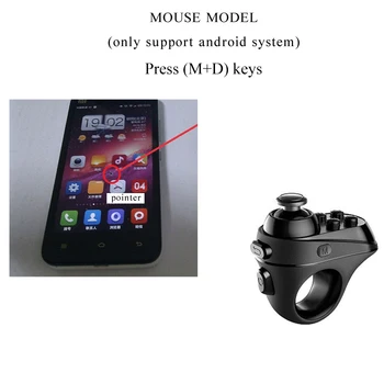 Bezprzewodowy Bluetooth Finger Game Controller uchwyt adapter myszki Selfies Switch Pages funkcja obsługuje Android iOS System Gamer