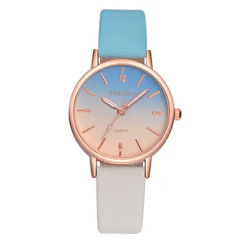 Luksusowe zegarki kobiety znane marki 2019 YOLAKO kobiet przypadkowy promień słońca skórzana taśma nowy pasek zegarek analogowy zegarek naviforce Fi