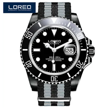 Relojes Hombre LOREO Watch Men Sport automatyczne mechaniczne zegarki męskie zegarki Top Brand Luxury Wodoodporny 200m Watch Dropshipping
