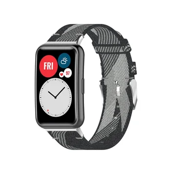 FIFATA Nylon Weave pasek naręczny dla Huawei Watch Fit wymiana paska do zegarków bransoletka do Huawei Fit Smart Zegarki pasek Correa