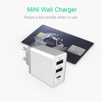 Quick Charge PD 3.0 QC 3.0 Charger 18W Type C QC 3.0 Charger dla Samsung s10 plus Fast Charger for iPhone 11 Pro XR XS 8 Xiaomi
