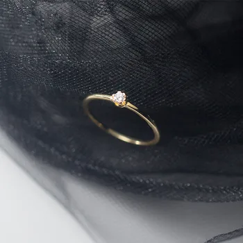 WANTME koreański prawdziwy 925 srebro próby przez cały Cyrkon palec pierścień dla kobiet Księżniczka rocznicę ślubu biżuteria akcesoria