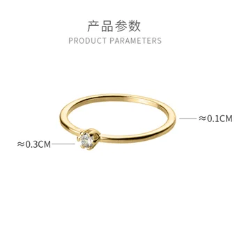 WANTME koreański prawdziwy 925 srebro próby przez cały Cyrkon palec pierścień dla kobiet Księżniczka rocznicę ślubu biżuteria akcesoria