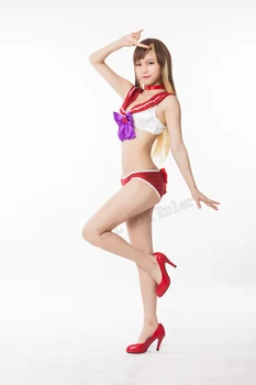 Popularne seksowne stroje kąpielowe Sailor Moon PEACH JOHN cosplay kostium Rei Hino
