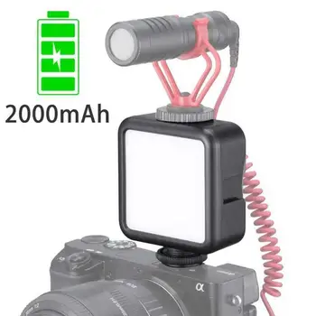 1 6W Mini LED Video Light wbudowana bateria 2000mAh potrójne but 5500K 1/4 śruba oświetlenie fotograficzne zimno dla Vlogging S2Y3