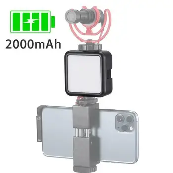 1 6W Mini LED Video Light wbudowana bateria 2000mAh potrójne but 5500K 1/4 śruba oświetlenie fotograficzne zimno dla Vlogging S2Y3