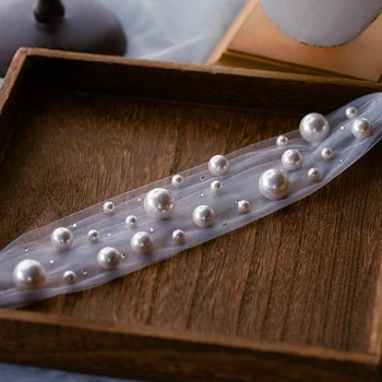 Europejski Białe Perły I Kryształ Ślubne Wstążki Do Włosów Panny Młodej Fryzura Wieczorowe Akcesoria Do Włosów