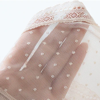 Sexy U Lady Bra Set niewidzialna cienka kubek w paski kropki siatki biustonosz i majtki zestaw bielizny bezprzewodowy komfort bielizna kobiety
