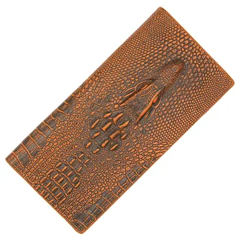 Męskie portfele aligatory carteras cienki portfel męski skóra syntetyczna kopertówka z крокодилового wzoru długi portfel portafoglio uomo