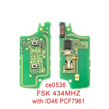Dandkey Remote ASK/FSK Key Circuit Board ID46 Chip For Peugeot 207 307 308 407 607 807 For Citroen C2 C3 C4 C5 C6 CE523/CE536