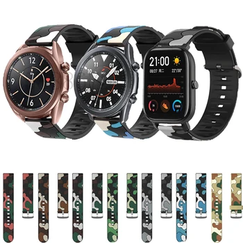 Samsung galaxy watch 3 45 41mm SM-R850/840 band 20/22 mm pasek do Xiaomi Huami Amazfit GTR 47 GTS silikonowe taśmy akcesoria